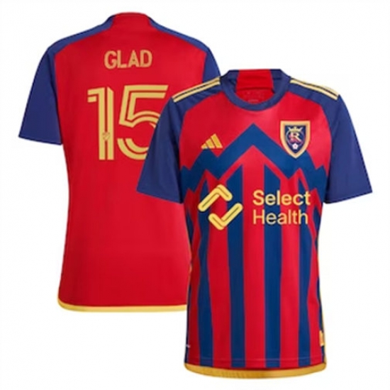 Men Real Salt Lake Justen Glad 2024 25 Away Replica Red Men Real Salt Lake Justen Glad 2024 25 Away Replica Red