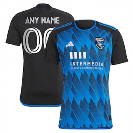 Men San Jose Earthquakes Custom 2023 24 Home Replica Blue Men San Jose Earthquakes Custom 2023 24 Home Replica Blue
