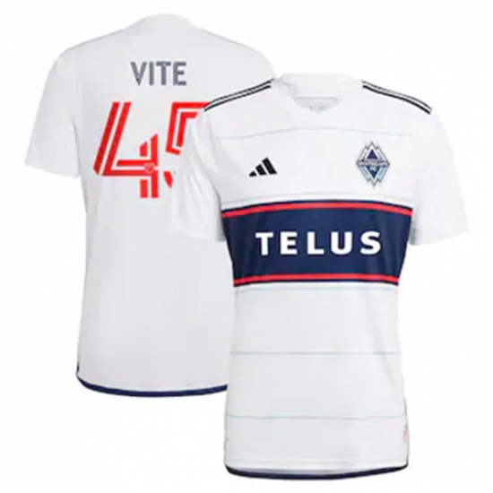 Men Vancouver Whitecaps FC Pedro Vite 2023 24 Home Replica White Men Vancouver Whitecaps FC Pedro Vite 2023 24 Home Replica White